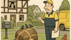 Witz: Deutsche Post hat Meteorit endlich geliefert