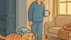 Witz: Meine Katze unterscheidet Tag und Nacht