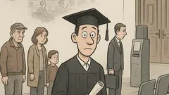 Witz: Fünf Jahre Uni, dann Jobcenter-Schlange