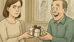 Witz: Zum Hochzeitstag ein Schmuckgutschein mit Rabatt