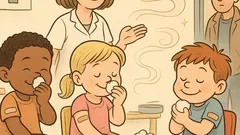 Witz: I de Kita, Watte riecht nach Papi